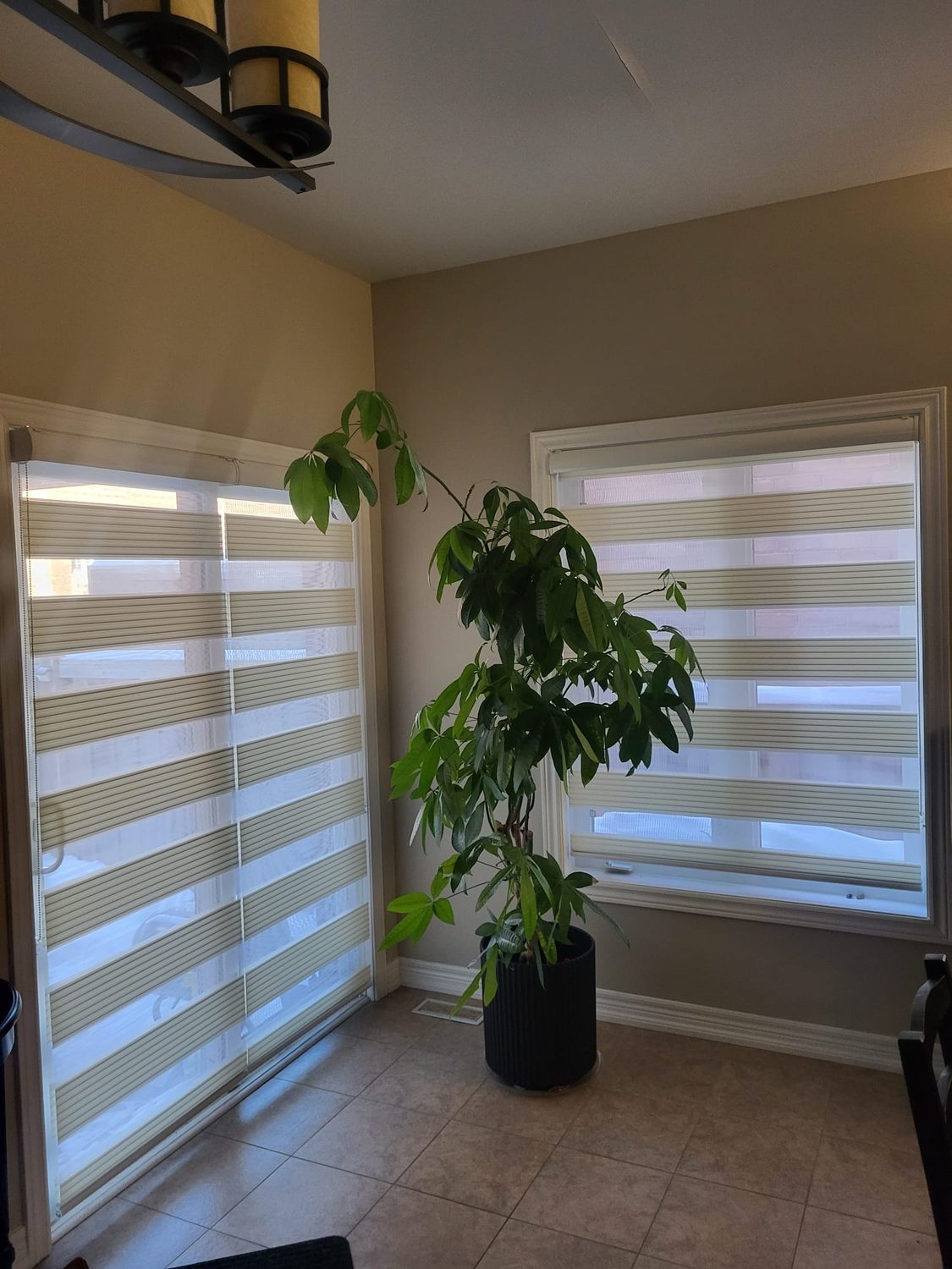 Zebra blinds in a bright corner, GTA home